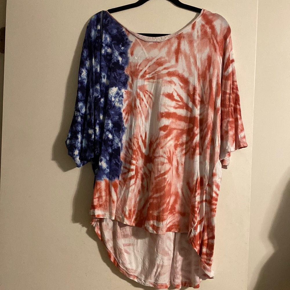 4th of July plus size blouse.